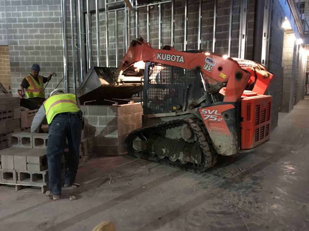 Working inside the building - December 2018